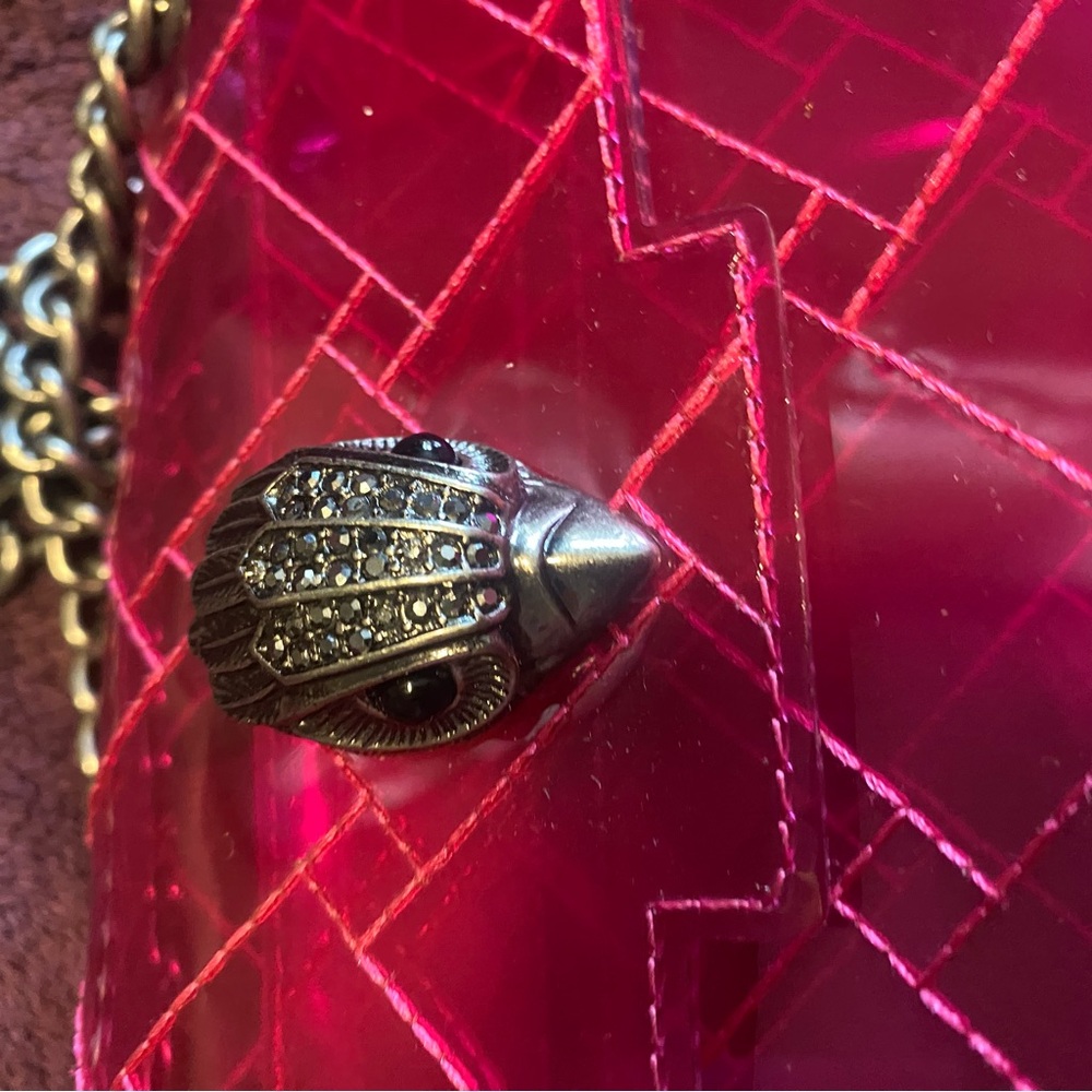 Kurt Geiger Pink Quilted Shoulder Bag with Chain Strap - Picture 3 of 5